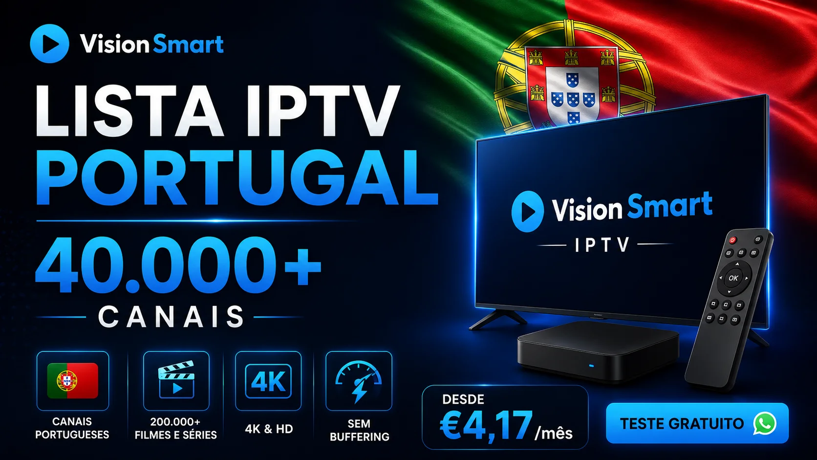 LISTA IPTV PORTUGAL VISIONSMART Featured Image